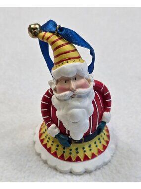 Avon 1998 Santa Claus Ceramic Bell Ornament No Box